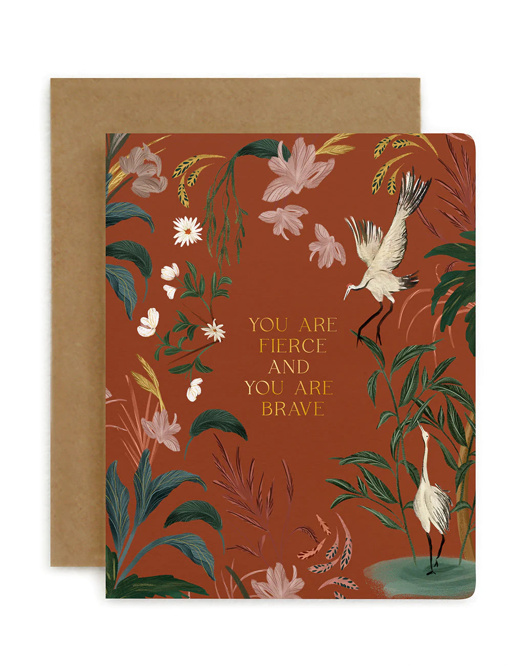 Bespoke Letterpress | You are fierce and you are brave greeting card