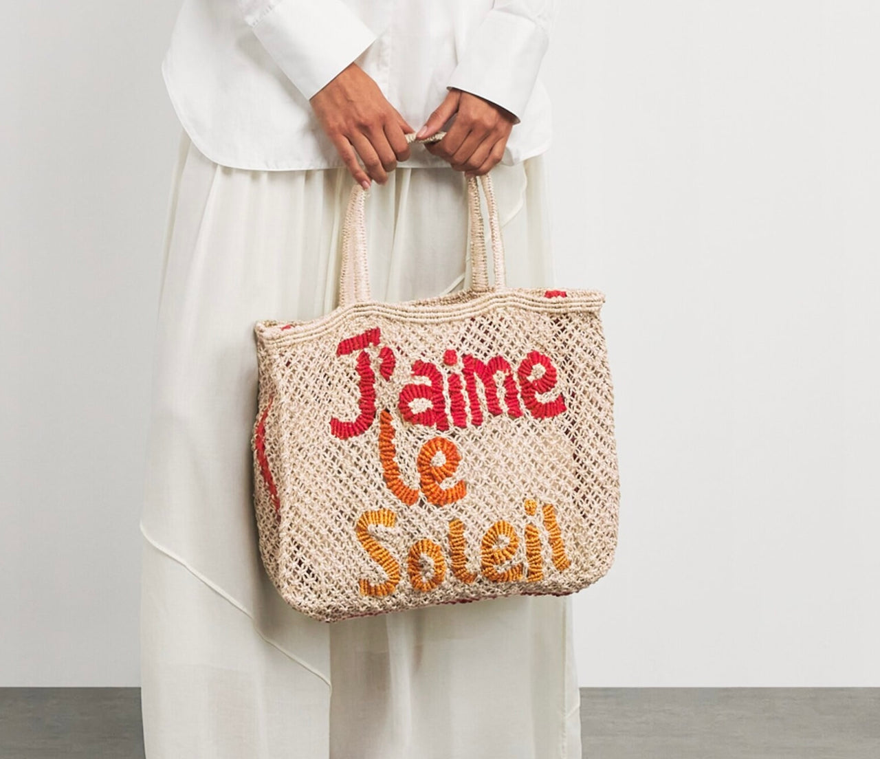The Jacksons London Jute Bag | J'aime Le Soleil | Natural / Scarlet / Tango / Honey