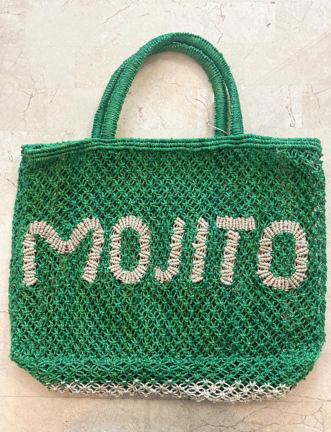The Jacksons London | Mojito Jute Bag | Green / Natural
