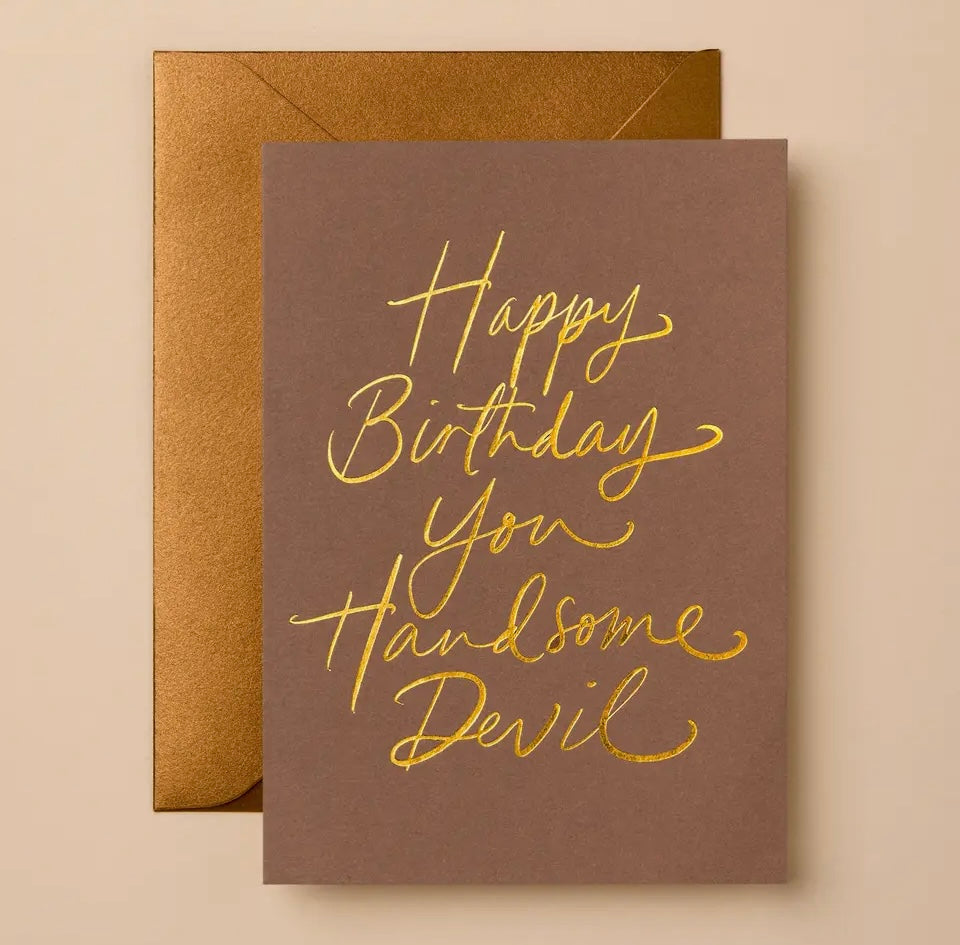 Gabrielle & Celine Greeting Card | Happy Birthday You Handsome Devil