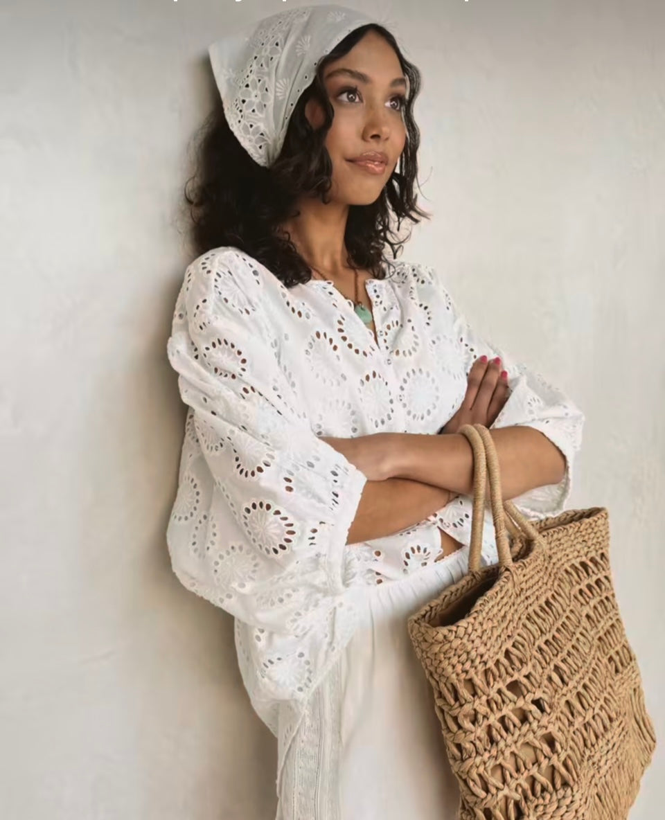 Spell Yaya Lace Blouse | Antique White