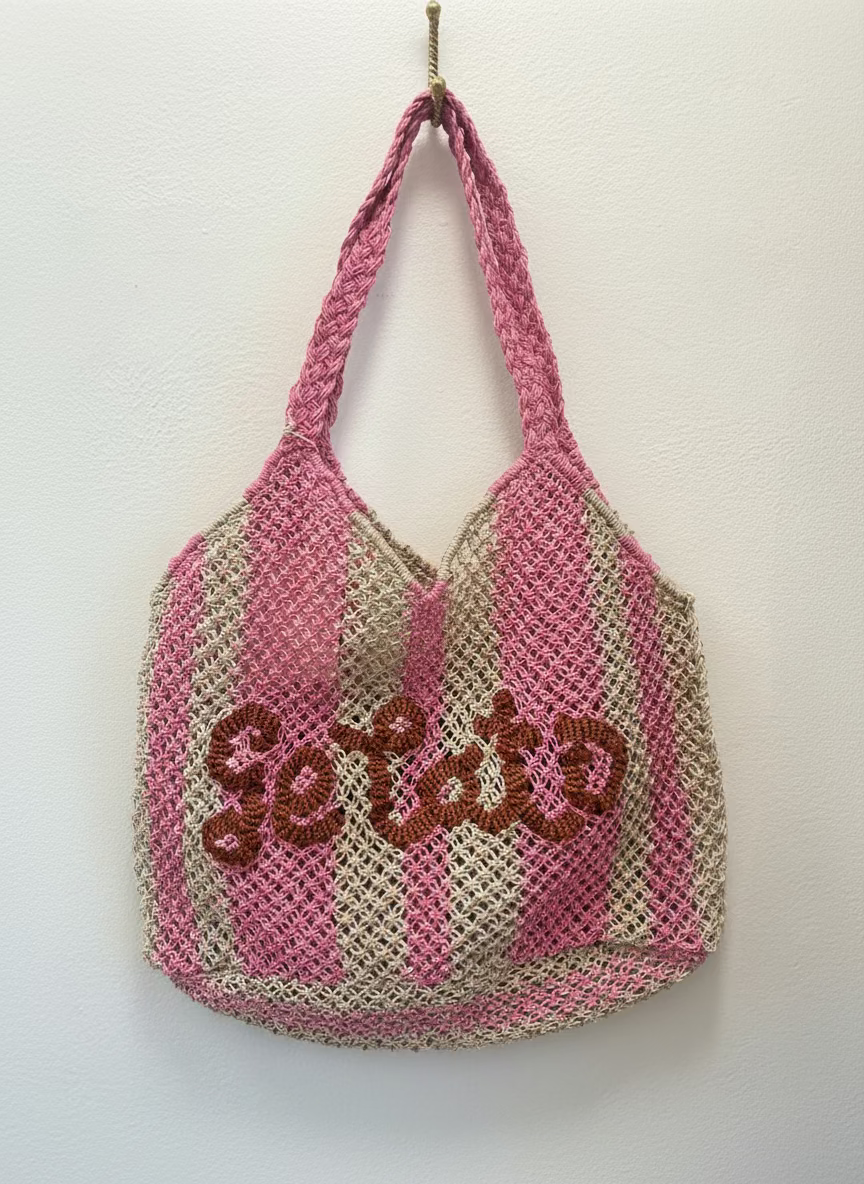 The Jacksons London Drew Jute Bag | Gelato | Natural / Rose / Spice