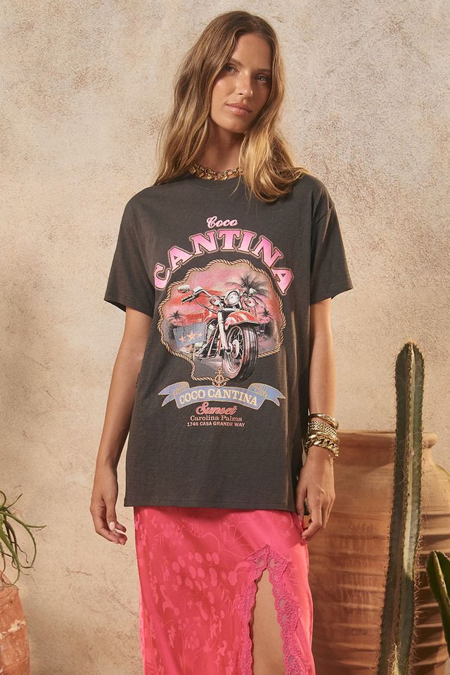 Spell Coco Cantina Biker Tee | Charcoal