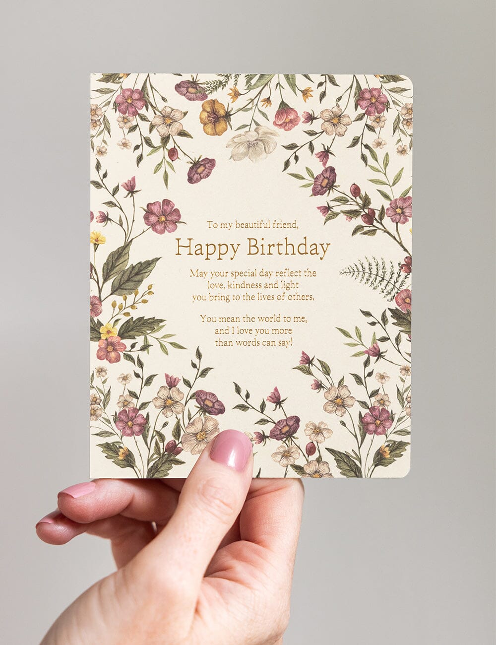 Bespoke Letterpress Greeting Card | Happy Birthday | To My Beautiful Friend