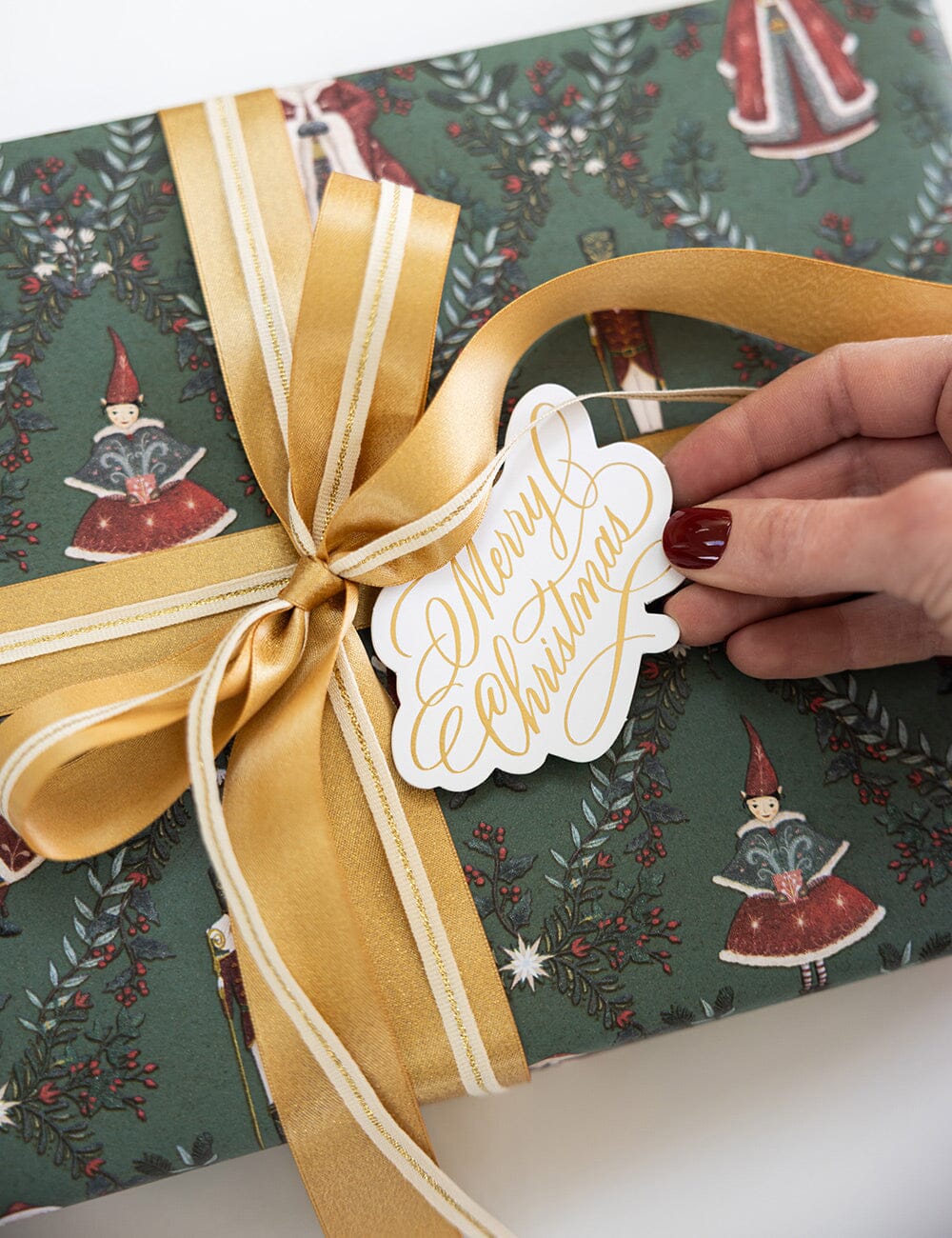 Bespoke Letterpress 3m Gift Wrap Roll | Mr & Mrs Clause