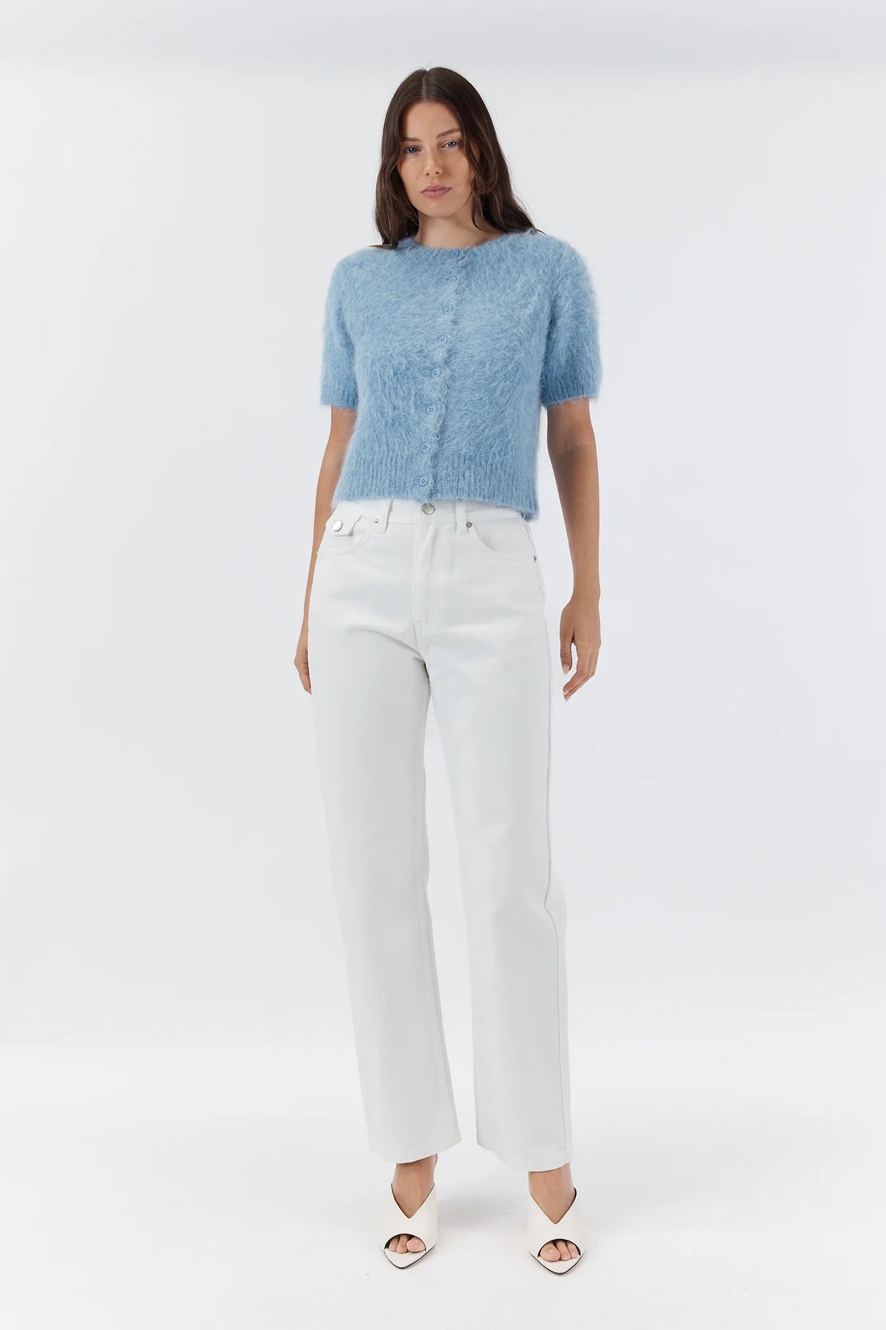 Sofia Irina Elly Cropped Cardigan | Sky
