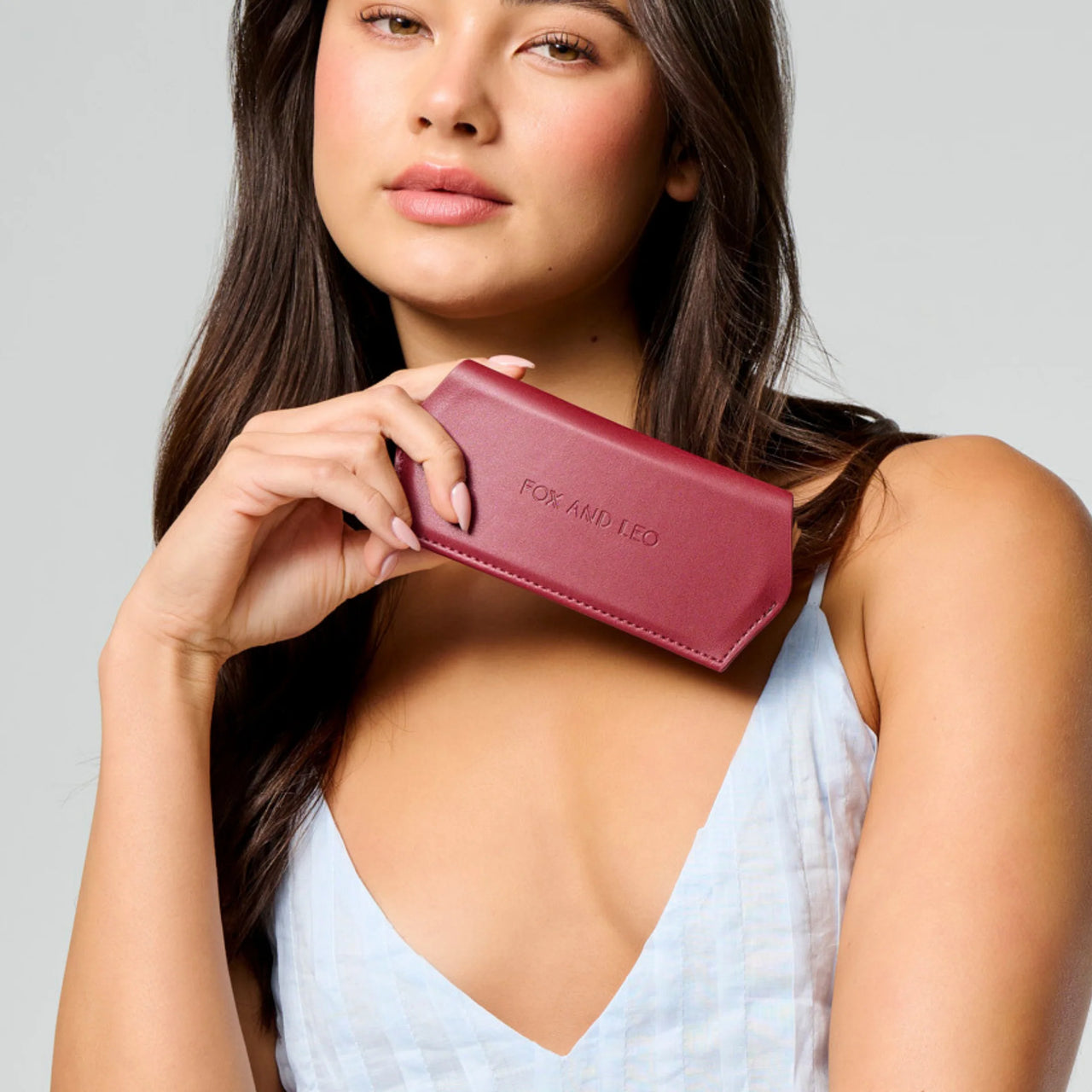 Fox and Leo Glasses Case | Burgundy