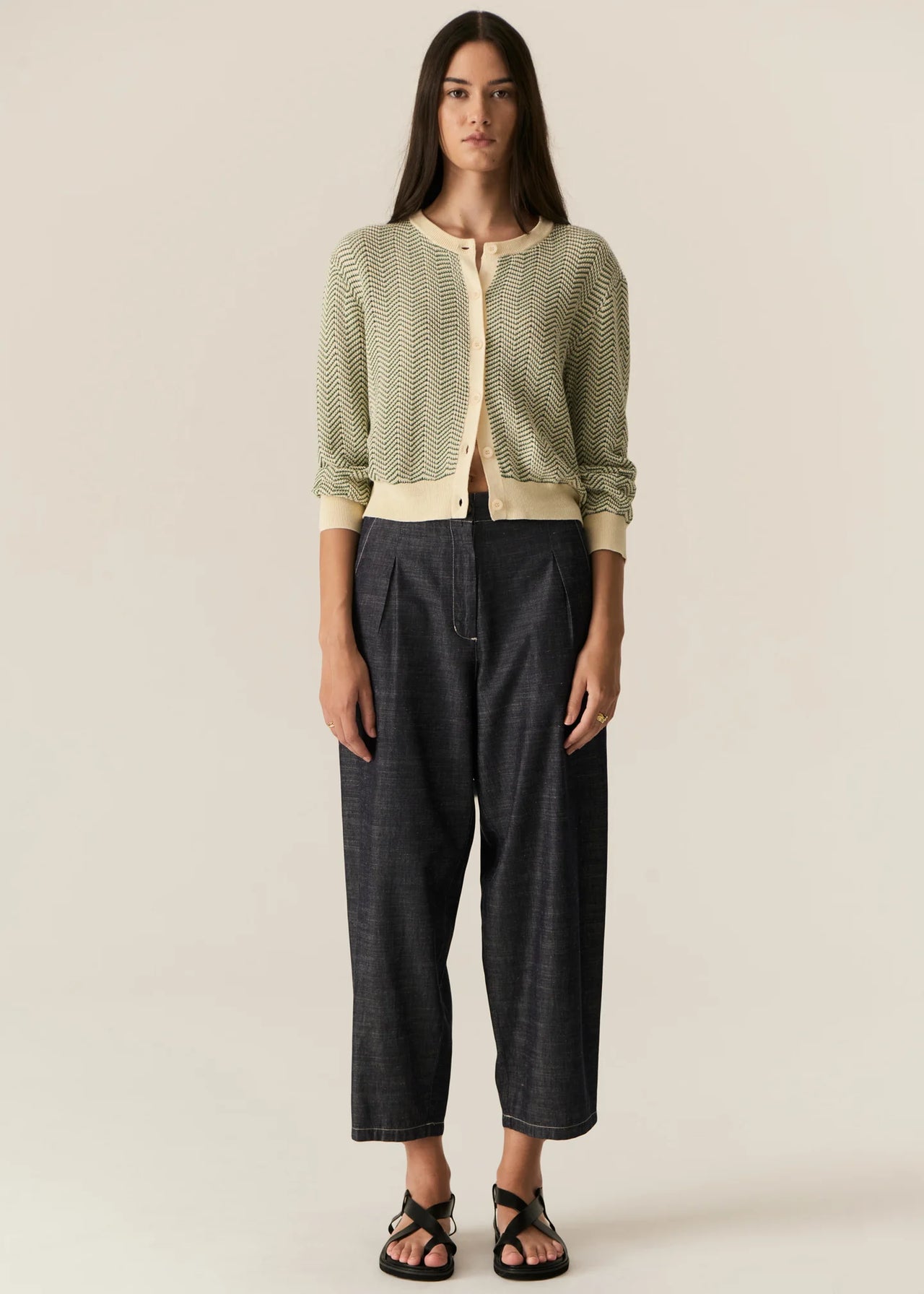 POL Clothing Avrid Pant | Chambray