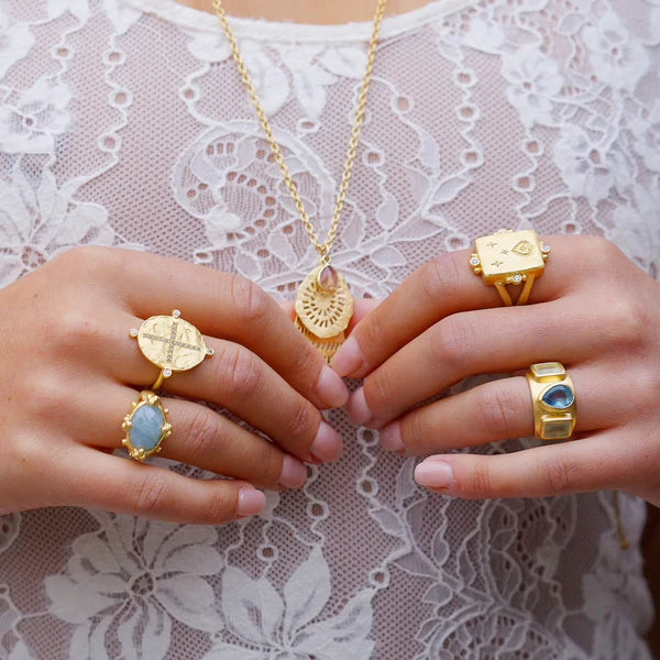 Rubyteva Cross Ring | Cubic Zirconia