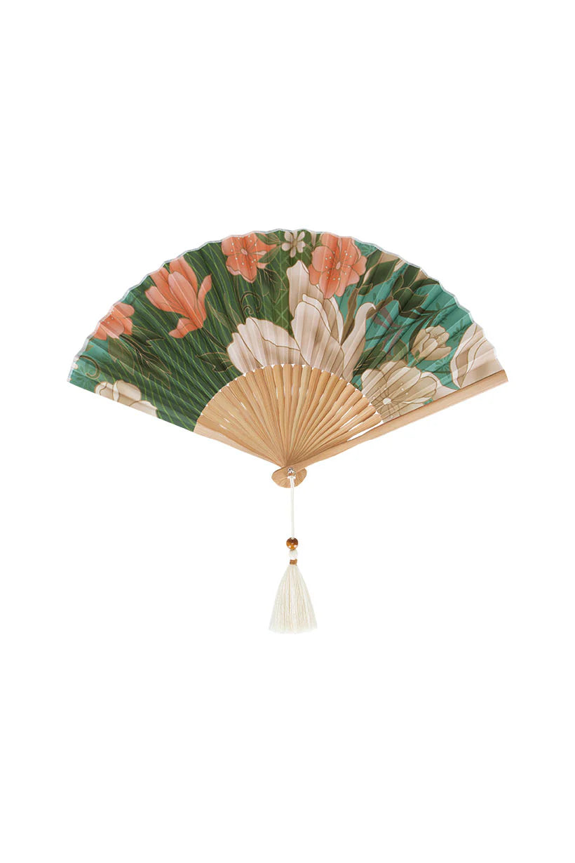 Spell Floridian Handheld Fan | Sage