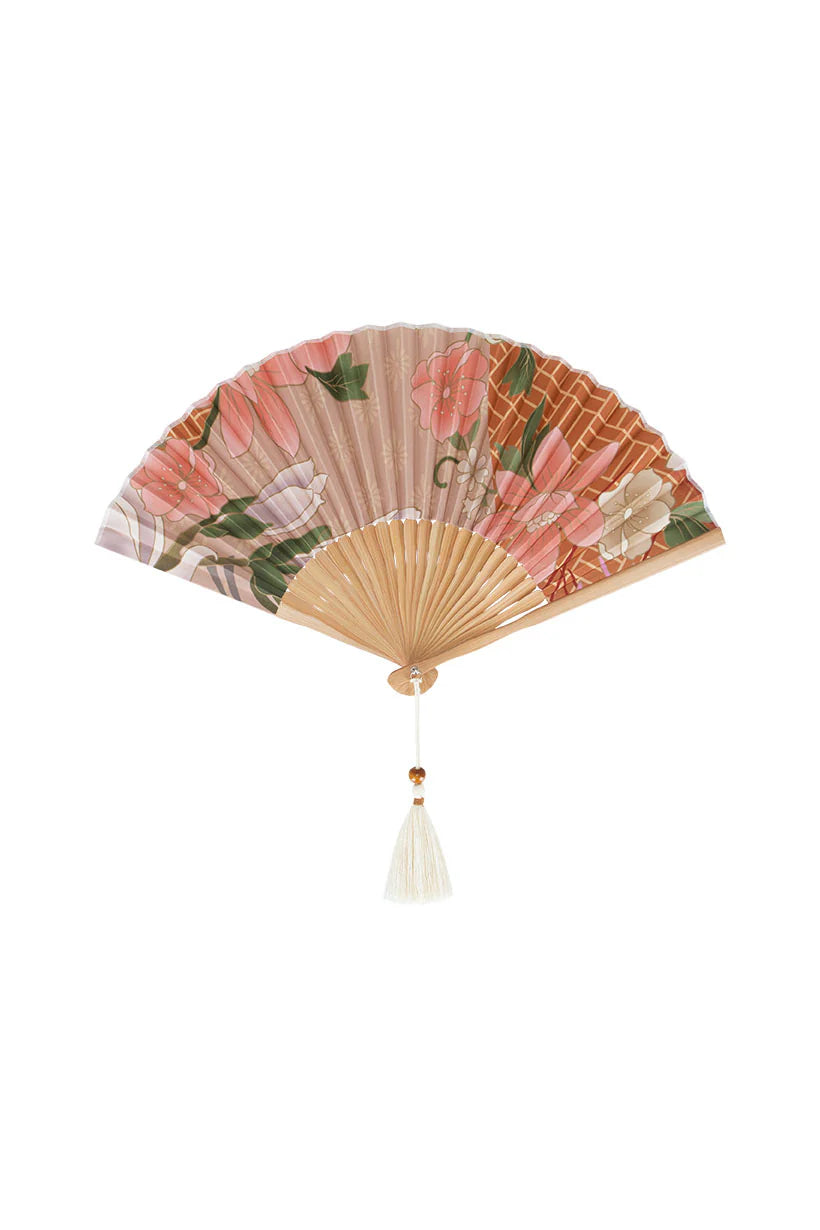 Spell Floridian Handheld Fan | Coral
