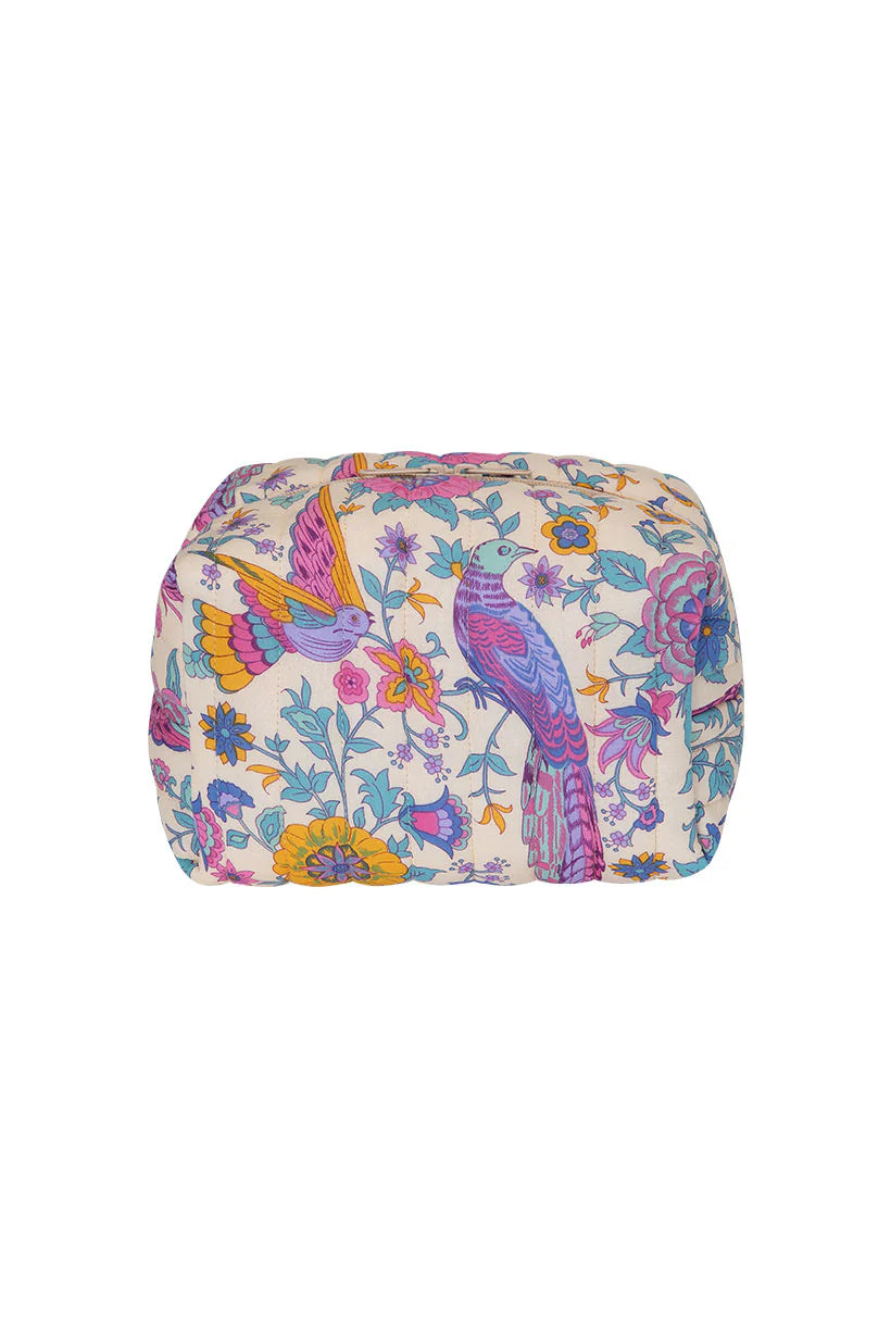 Spell Renew Quilted Medium Makeup Bag | Lovebird | Chamomile