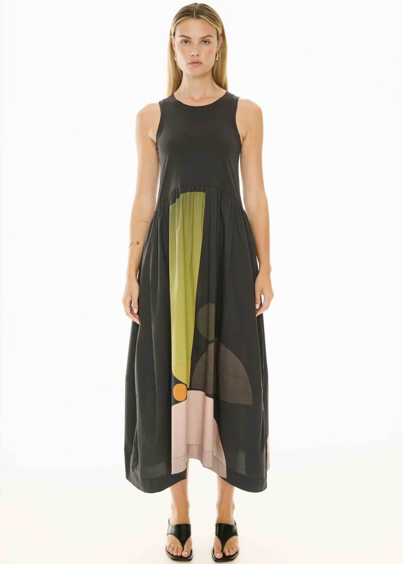 POL Clothing Belle Print Tank Dress