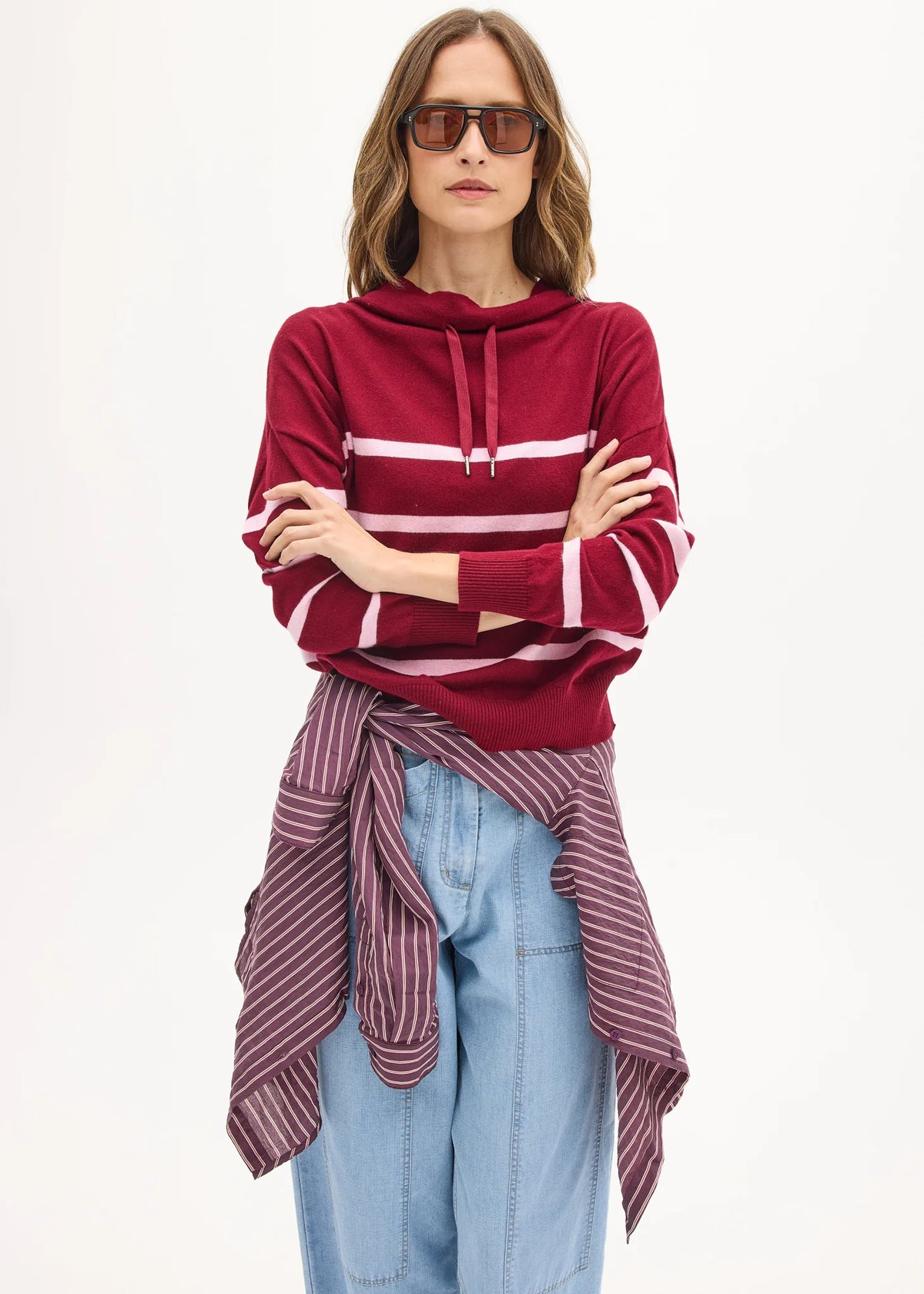 Rowan Pink Python Style Number 🔴POL Clothing Rowan Drawcord Knit | Berry / Pink – Wanderlust Trading Co