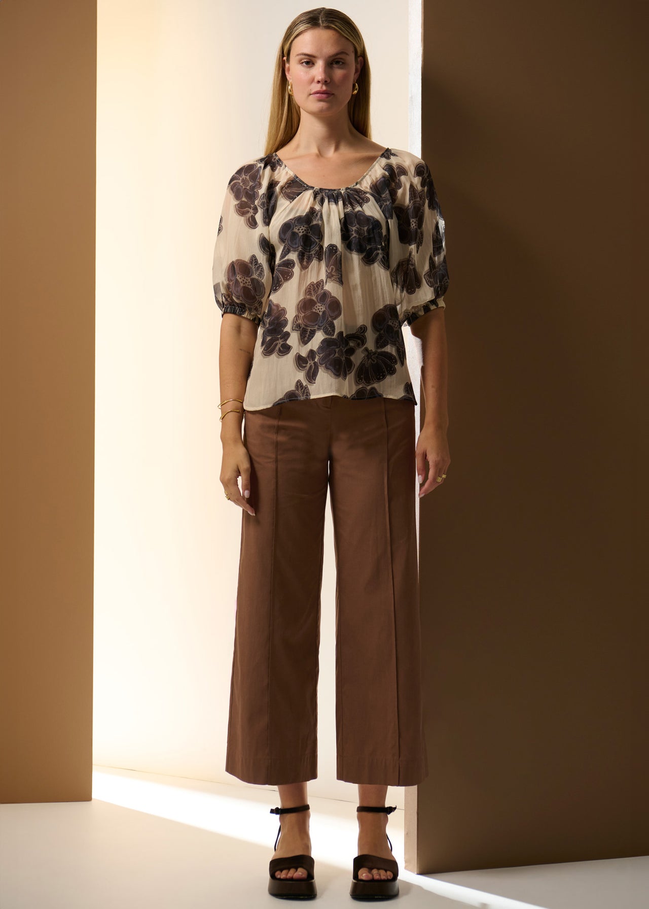 POL Clothing Odette Pant | Chocolate