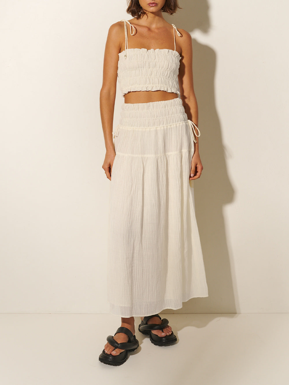 Kivari Nora Maxi Skirt | White