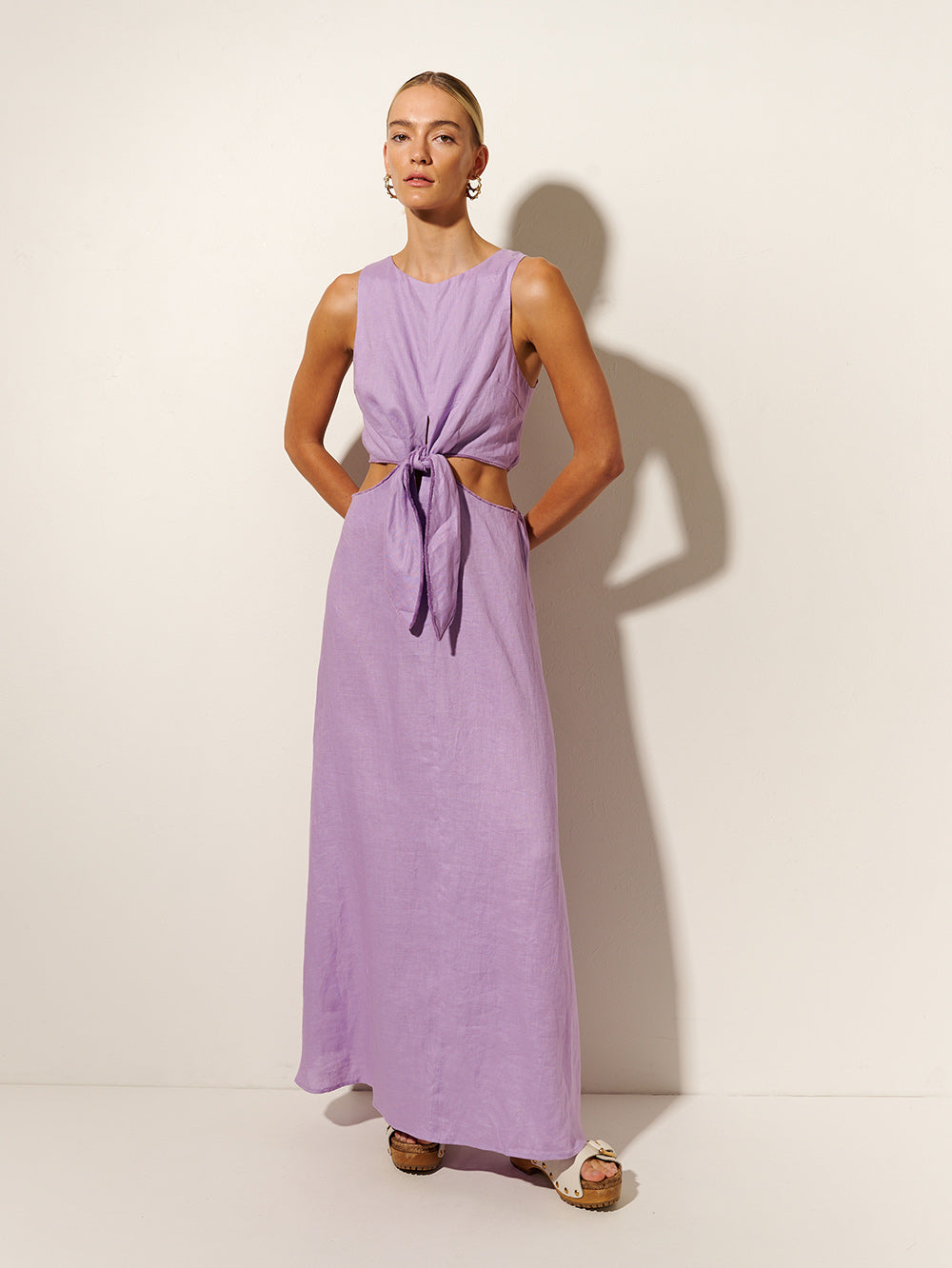 Kivari Ellie Cut Out Maxi Dress | Lilac