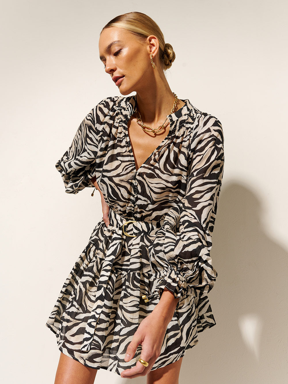 Kivari Zenya Mini Dress | Zebra