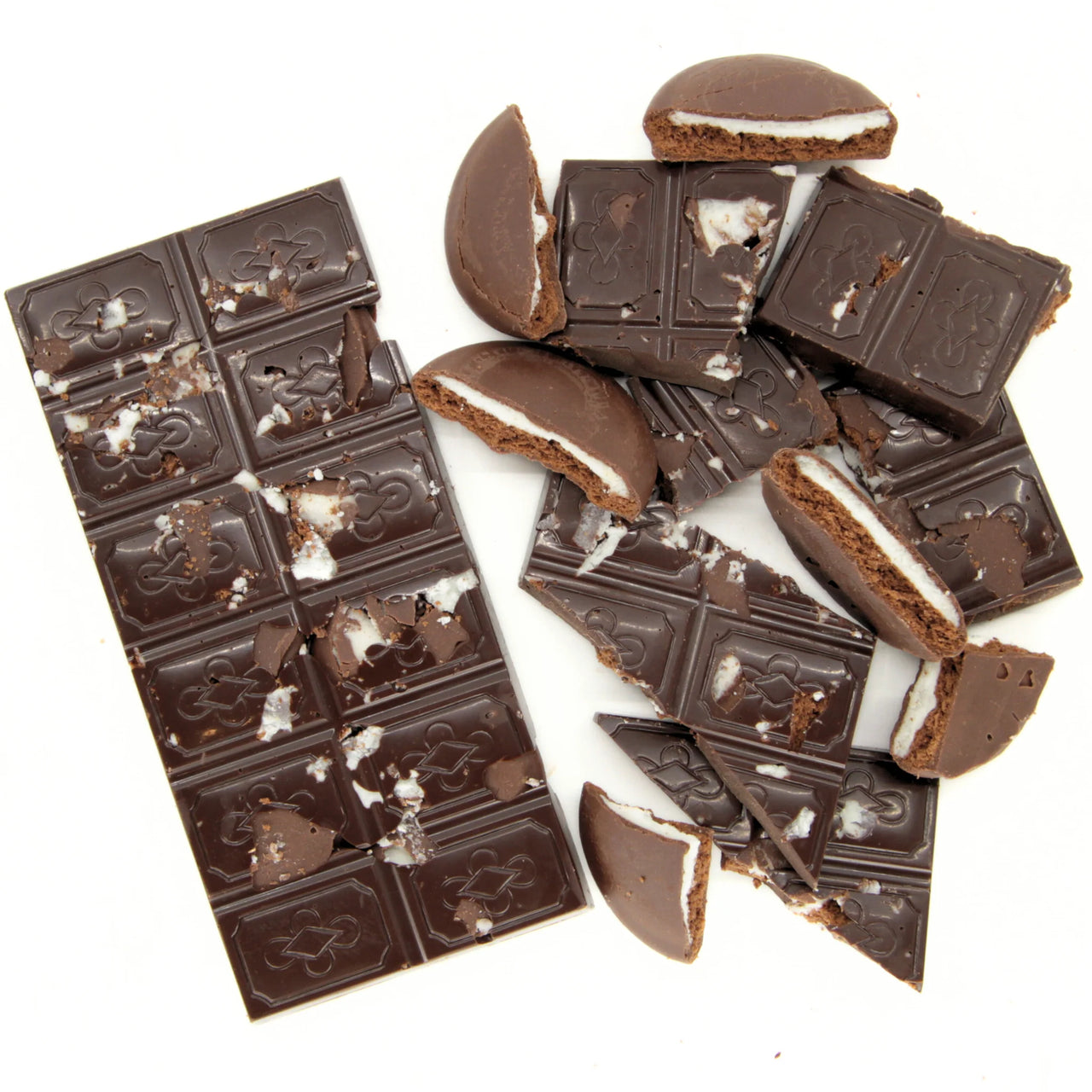 Freckleberry Chocolate Factory | Mint Slice Dark Chocolate Block