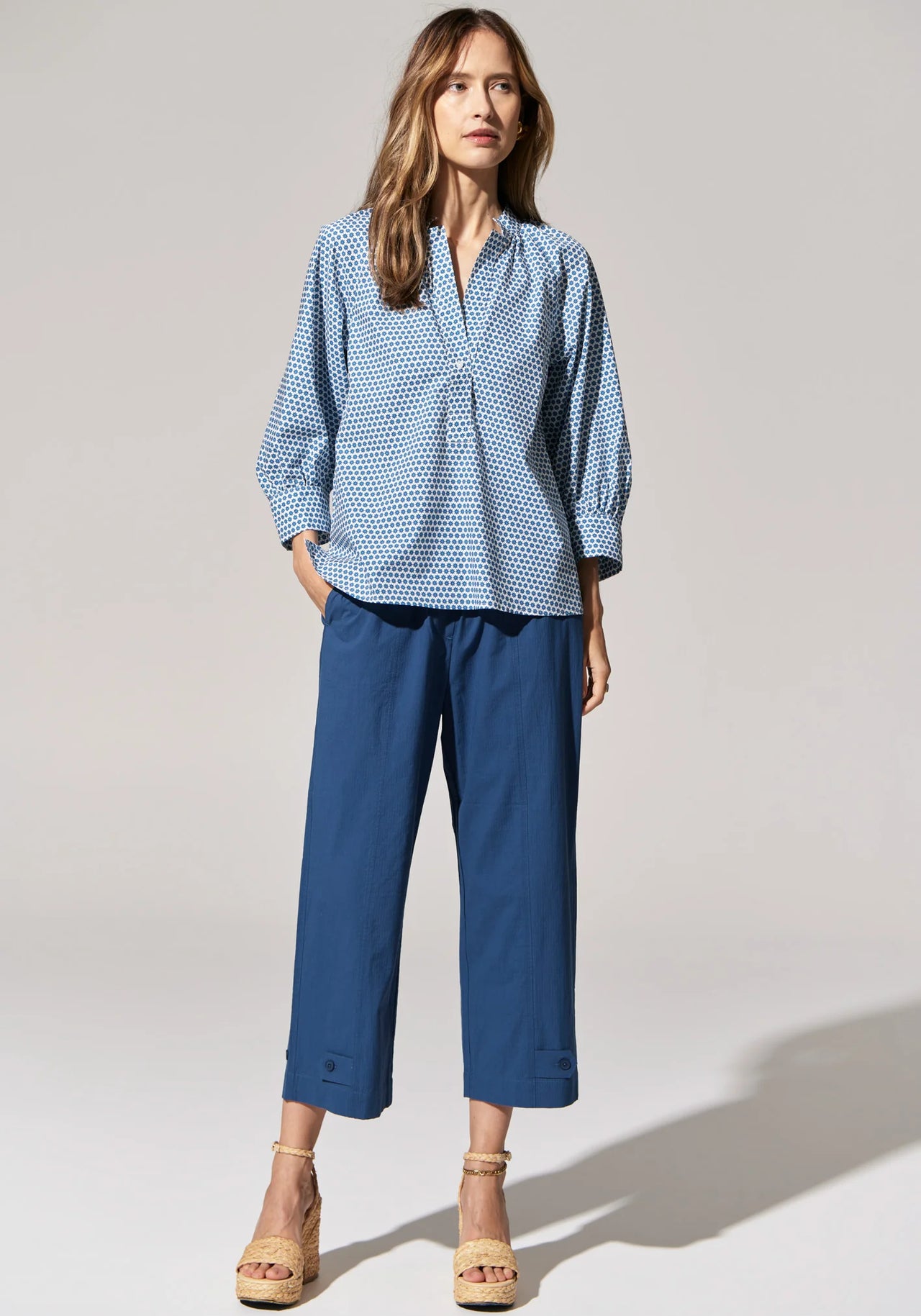 POL Clothing Ava Convertible Pant | Blue