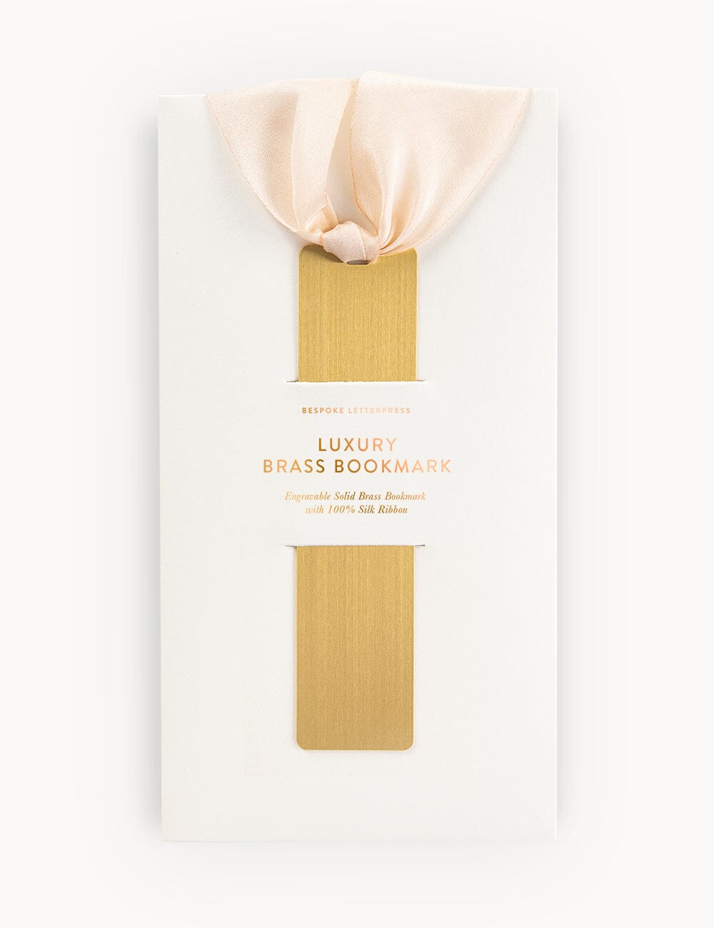 Bespoke Letterpress Brass Bookmark | Blush Pink