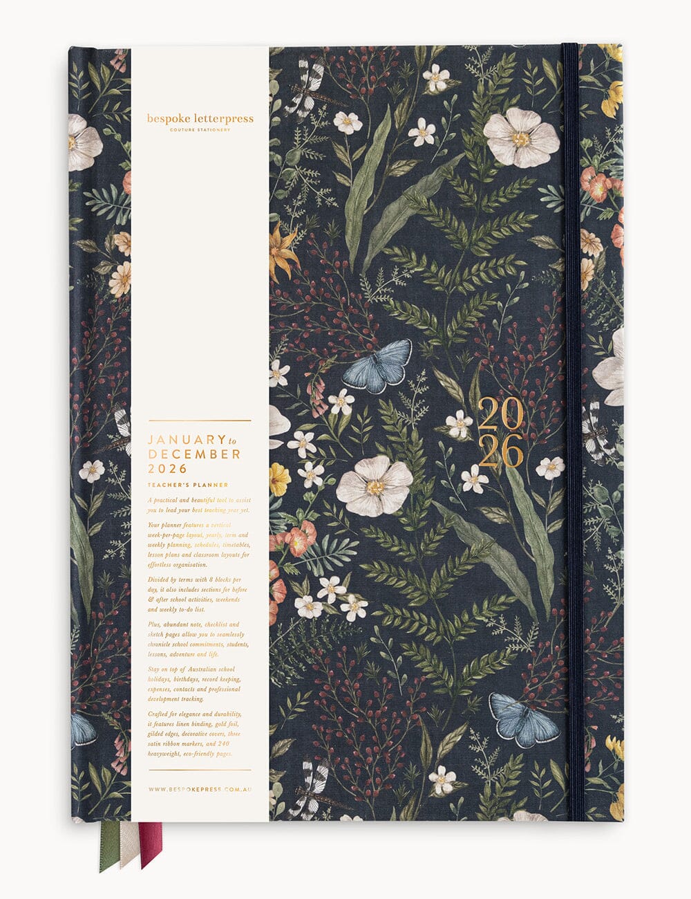 Bespoke Letterpress A4 Teachers Planner | 2026 | Dusk In Bloom