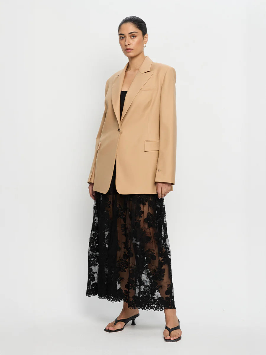 Kivari Blaire Lace Maxi Skirt | Black