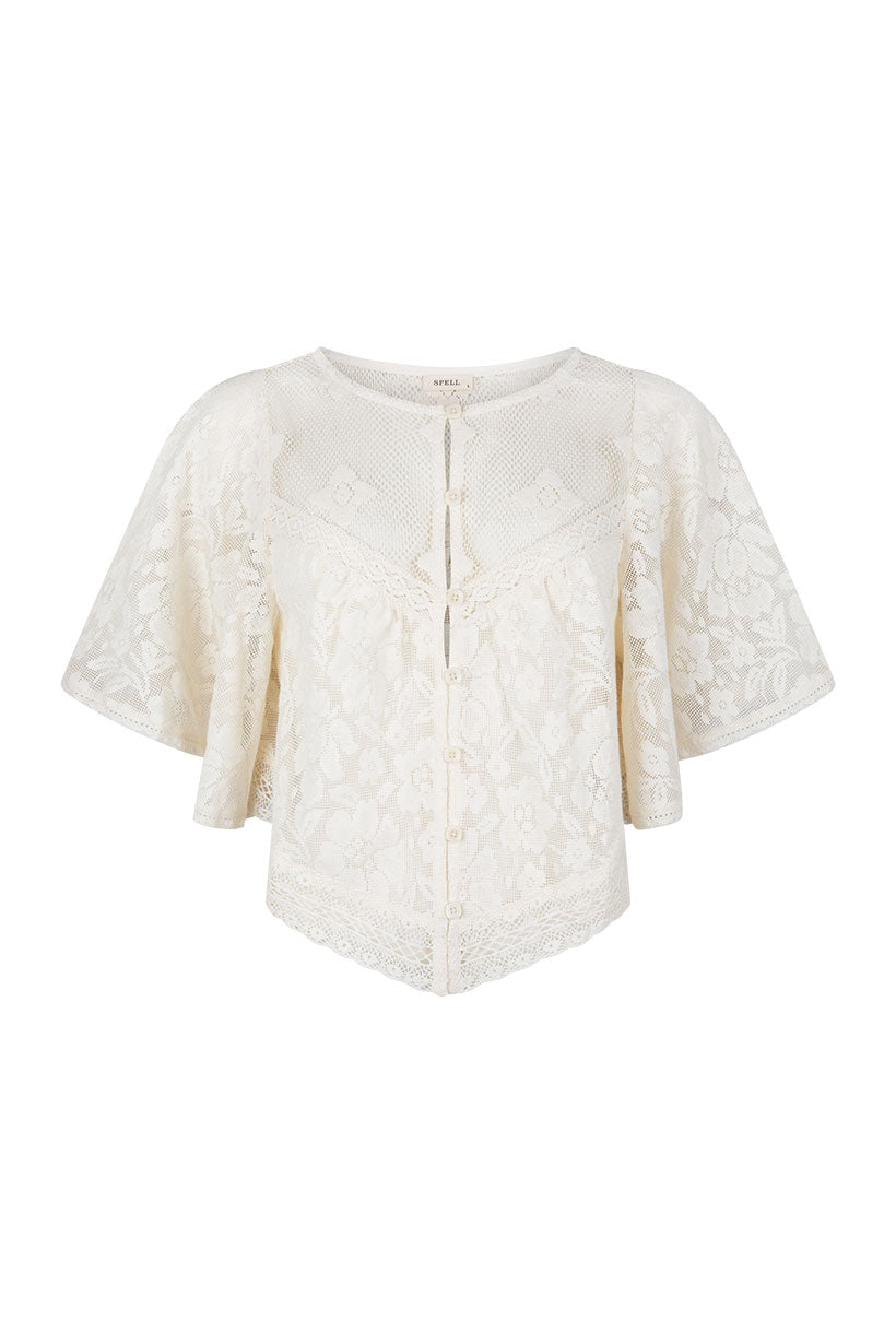 Spell Free Love Lace Crop | Vintage Cream – Wanderlust Trading Co
