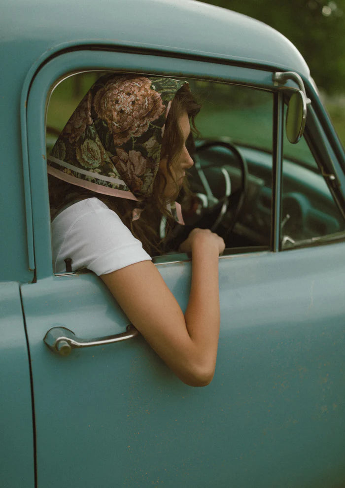 FAR MER By Whitney. Silk Bandana | Bloom