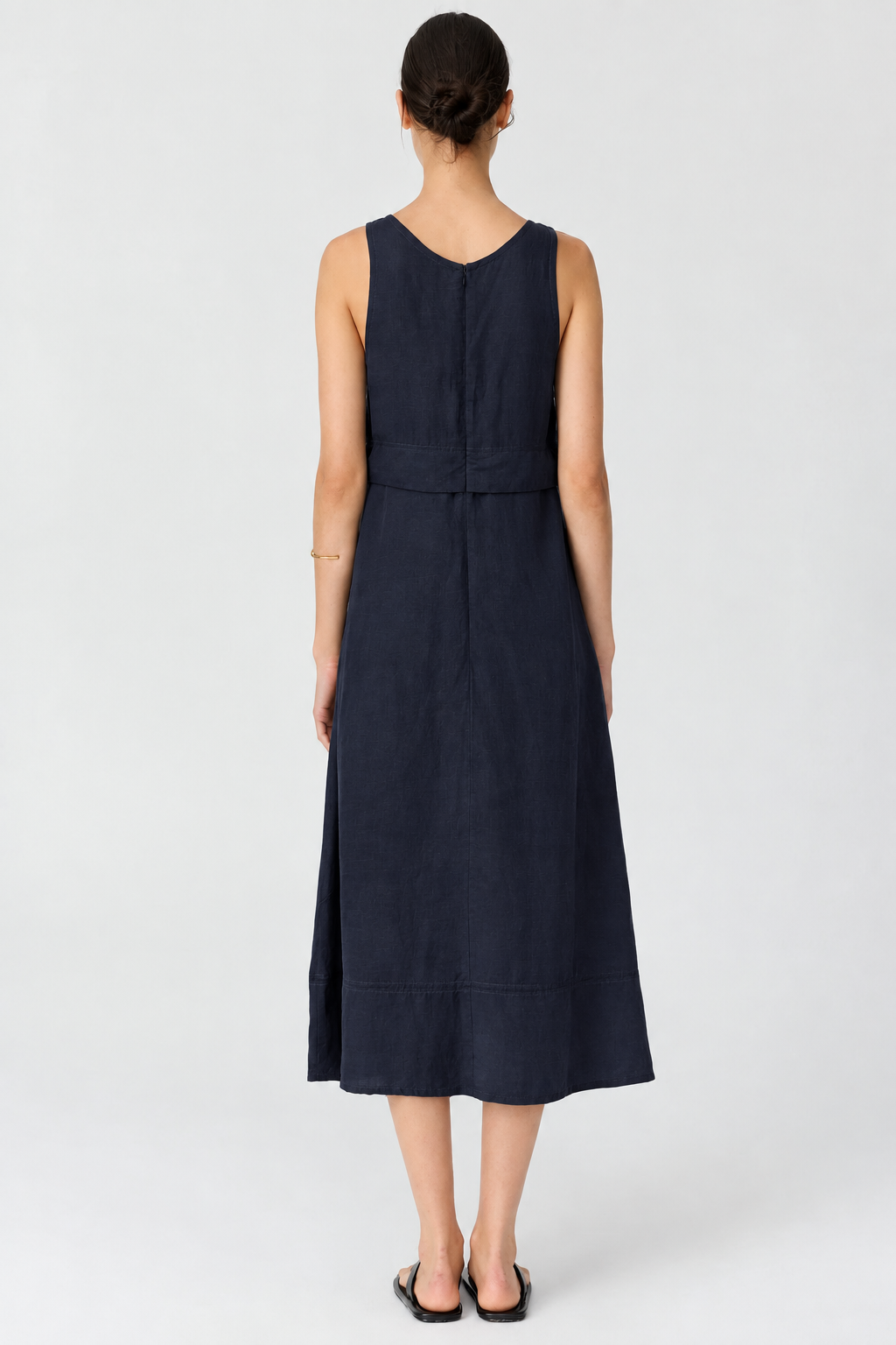 POL Frankie Double Layer Dress in Ink