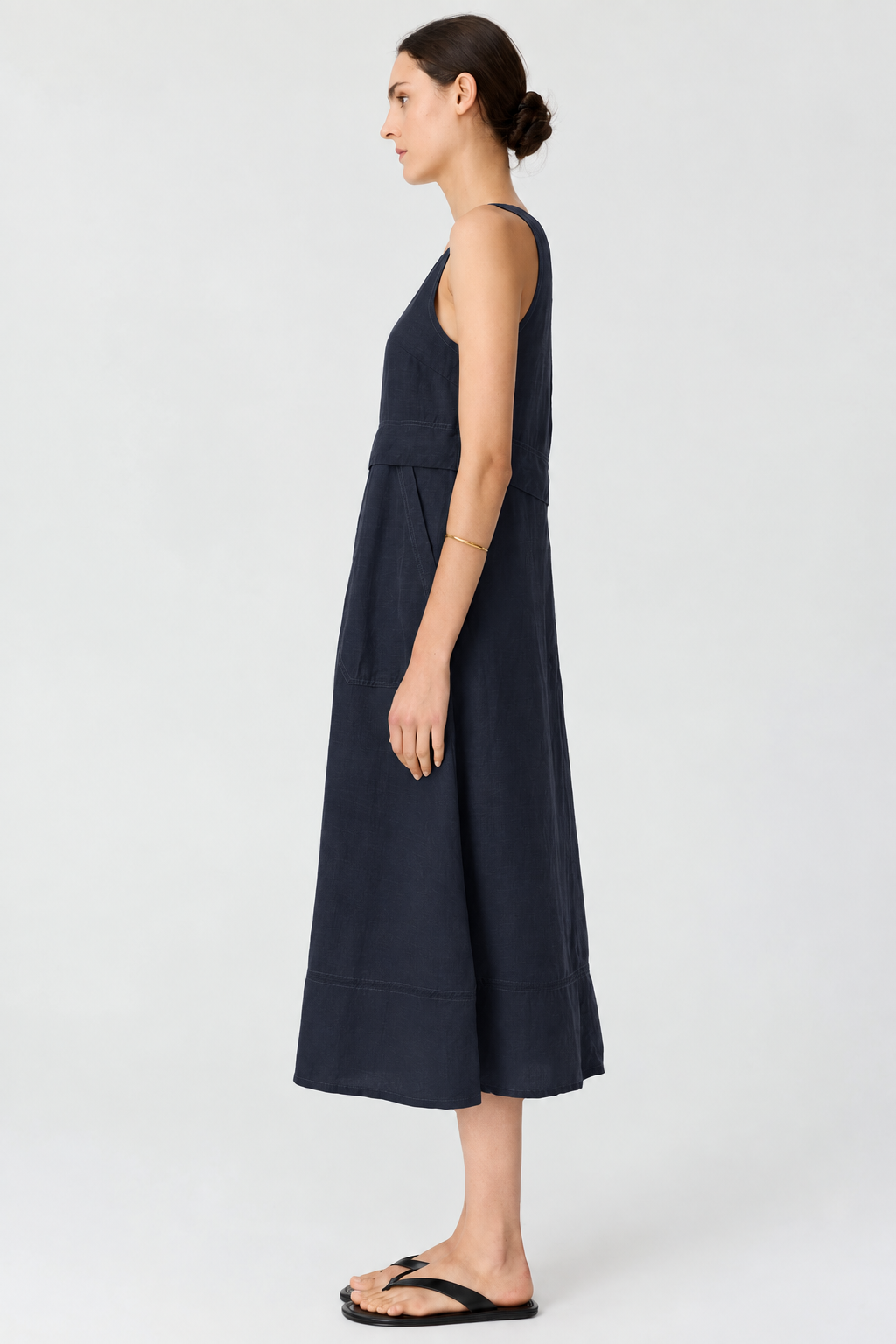 POL Frankie Double Layer Dress in Ink